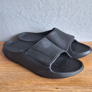 Oofos OOahh Sport Flex Sandal Men’s 15 EU 48 Black Recovery  Adjustable